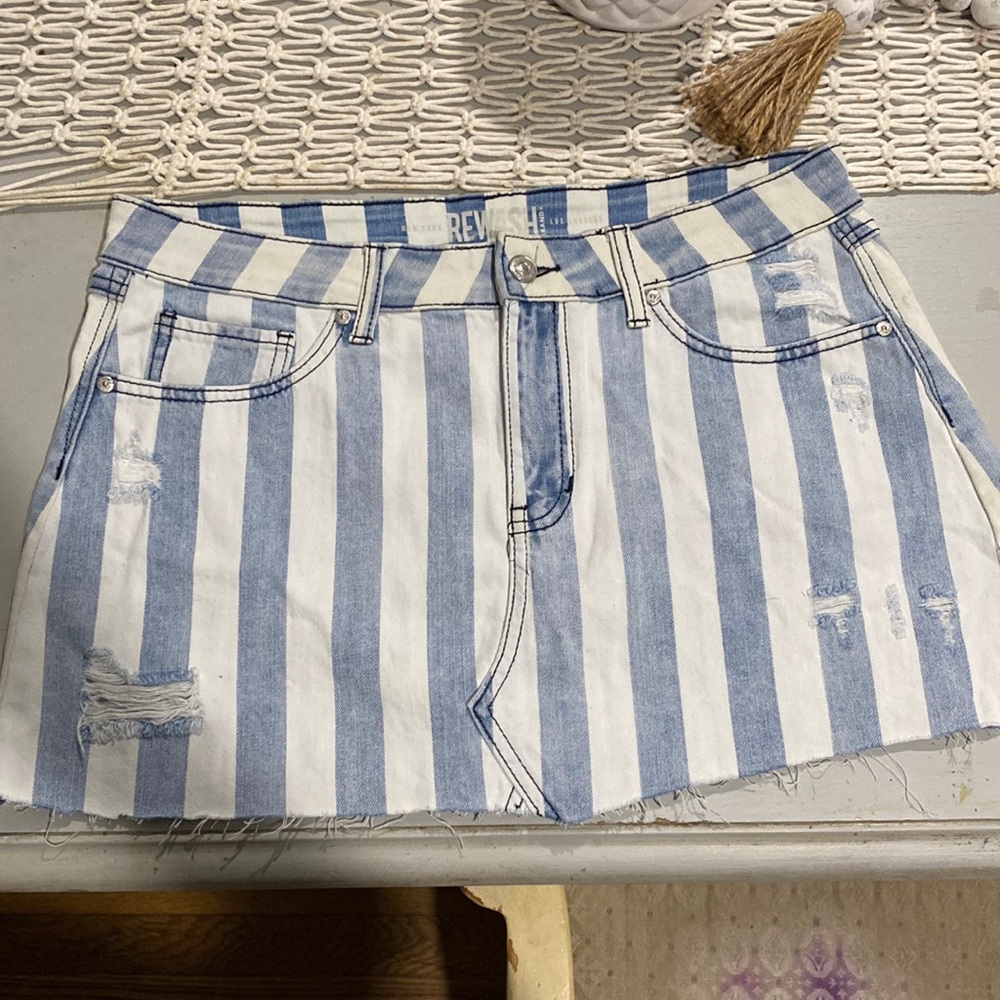Denim mini skirt